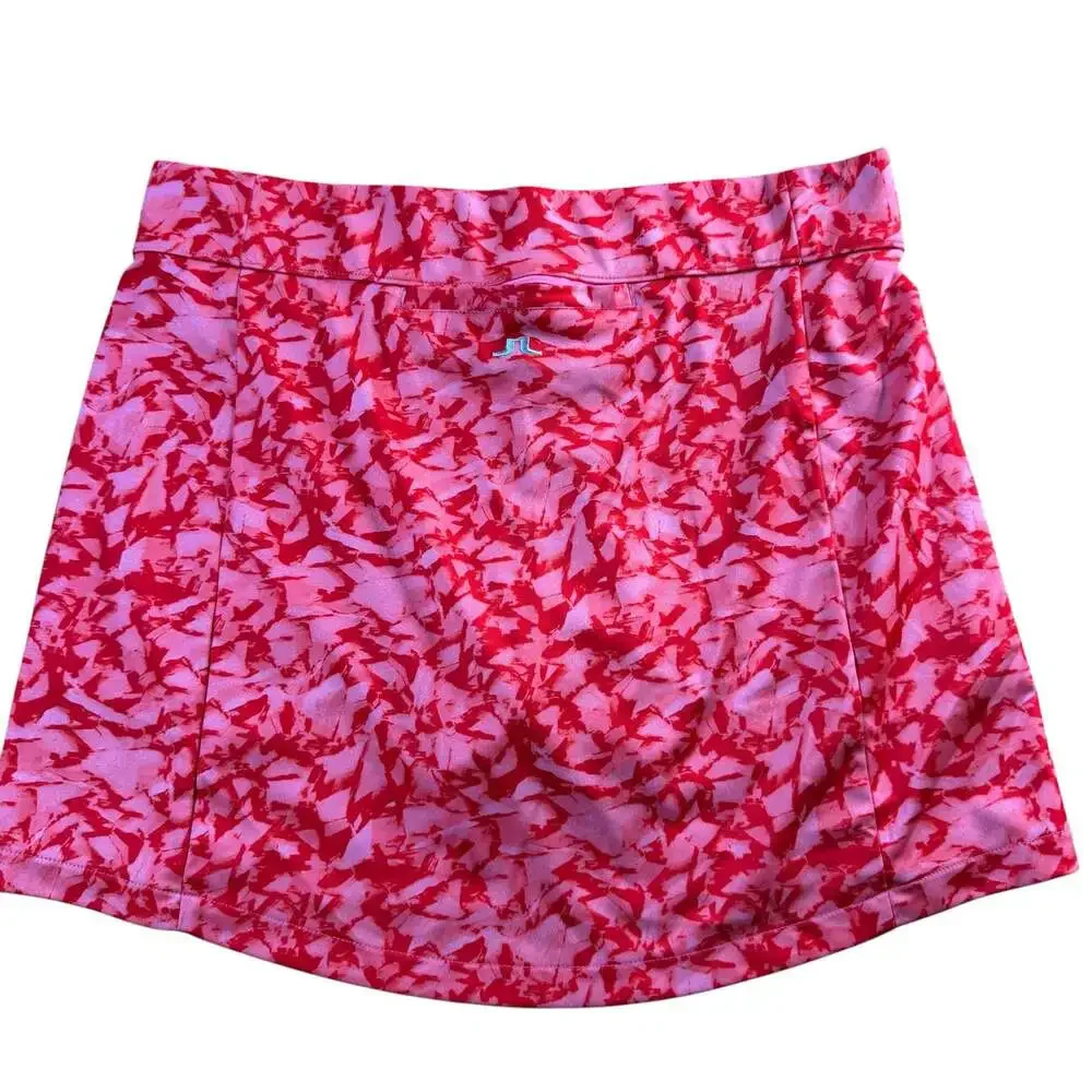J.Lindeberg Pink Abstract Print Golf Skort Skirt Size M